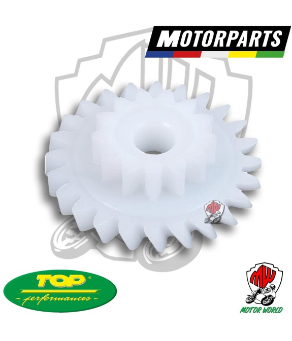 INGRANAGGIO DOPPIO Z13/24 PER POMPA ACQUA E OLIO PER MOTO MOTORE MINARELLI AM6