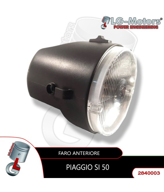 FARO FANALE GRUPPO OTTICO ANTERIORE ABS NERO PIAGGIO SI FL MONO VARIATORE