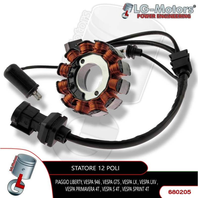 STATORE 12 POLI TRIFASE PIAGGIO Vespa Sprint Sport E5 150 2020 2021 2022