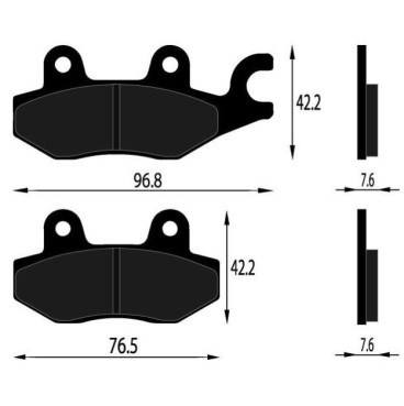 PASTIGLIE FRENO POSTERIORI ORGANICHE BENELLI BN 125 2018 2019 2020 2021