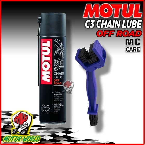 Motul C3 Chain Lube Off Road Grasso Catena Spray 400ml Moto Enduro Cross Trial