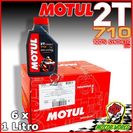 Olio Motore Moto Motul 710 6 litri 2 tempi 100% Sintetico Estere antifumo 6lt