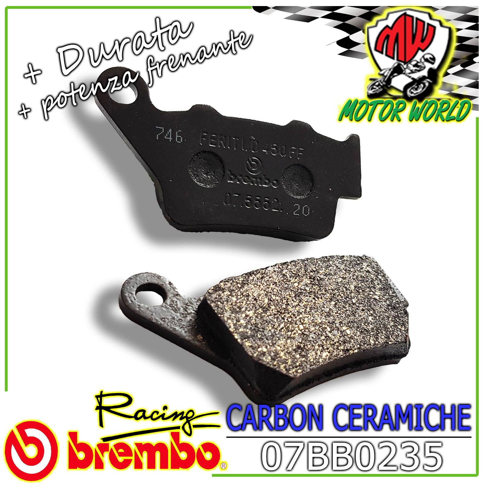 Pastiglie Freno Posteriore BREMBO Per KTM SUPER DUKE R 990 2007 2008 07BB0235