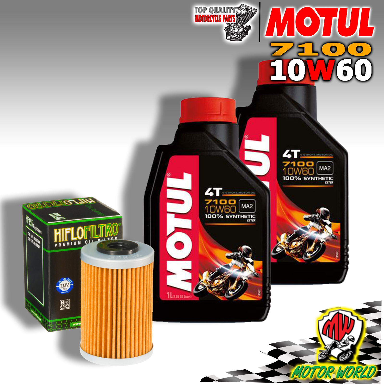 Motul 7100 10w50 KIT 4 LITRI Olio Con Filtro Per Vespa 946 125 3V ABS Aceite 10w40 - Foto 2