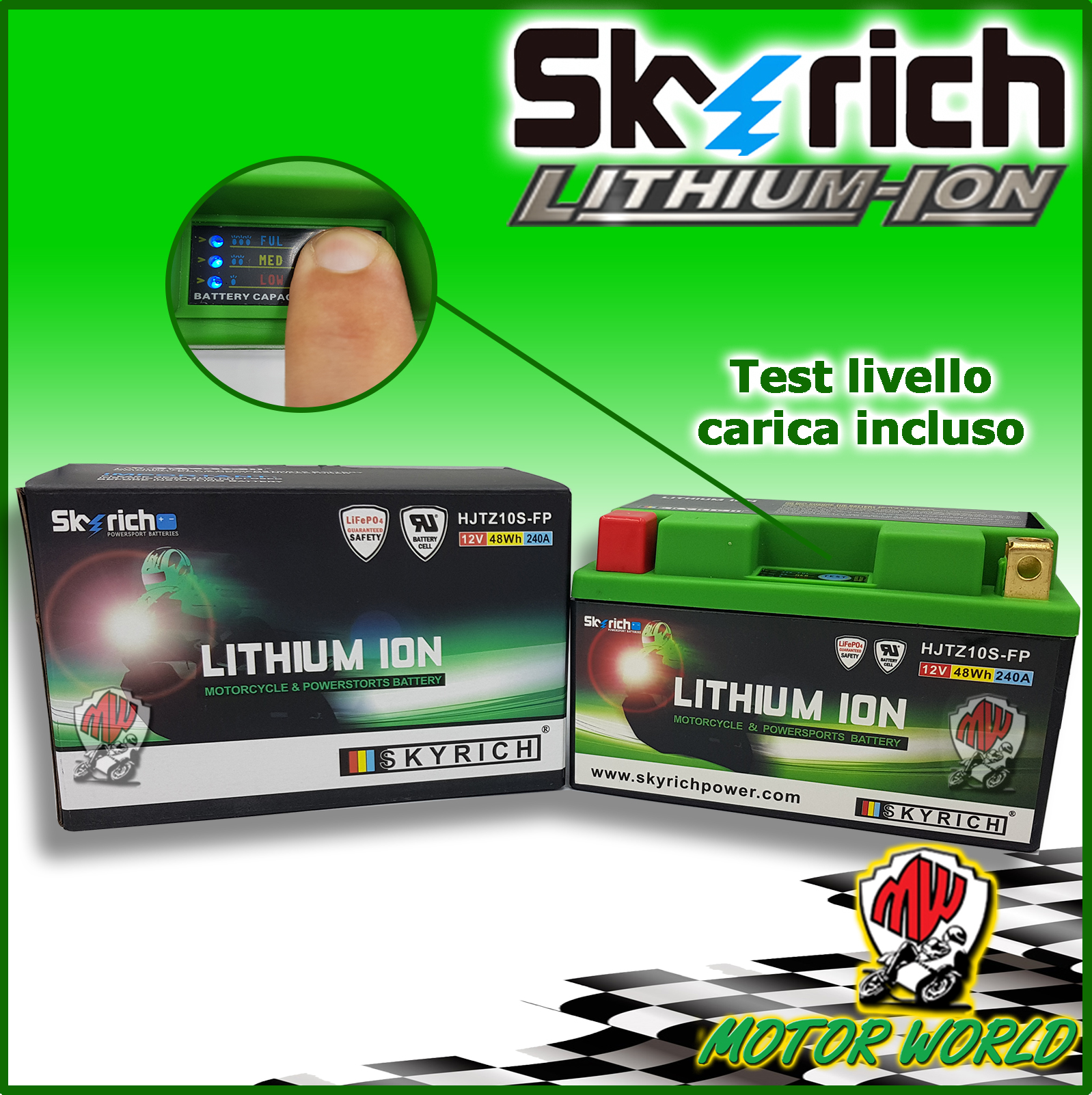 Аккумулятор skyrich ytz10s